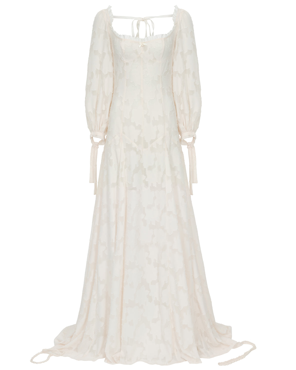 Stevie Ivory Floral Devoré Maxi Dress