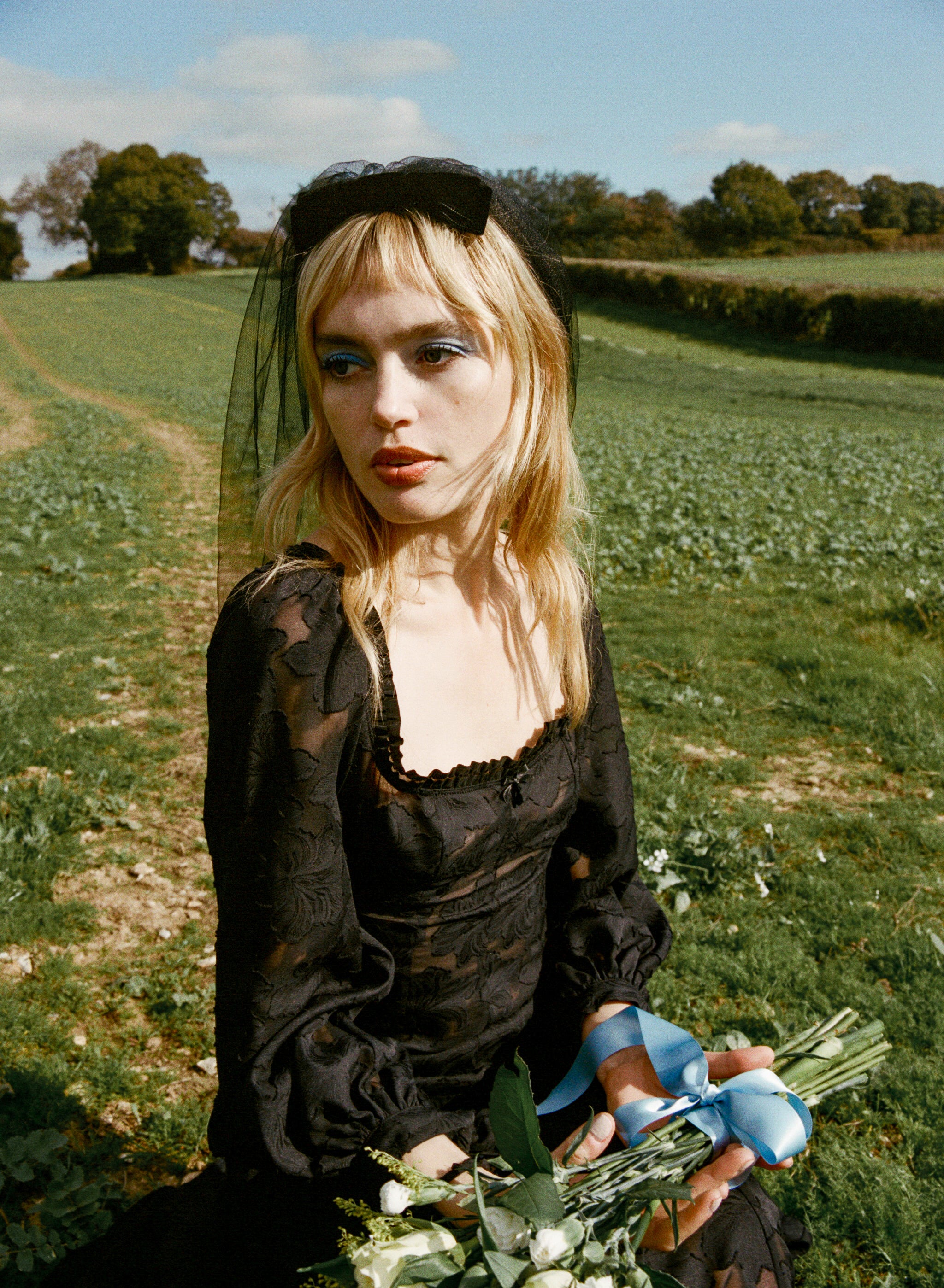 Stevie Black Floral Devoré Maxi Dress