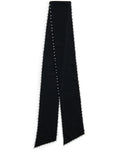Suzi Black Silk Embellished Scarf