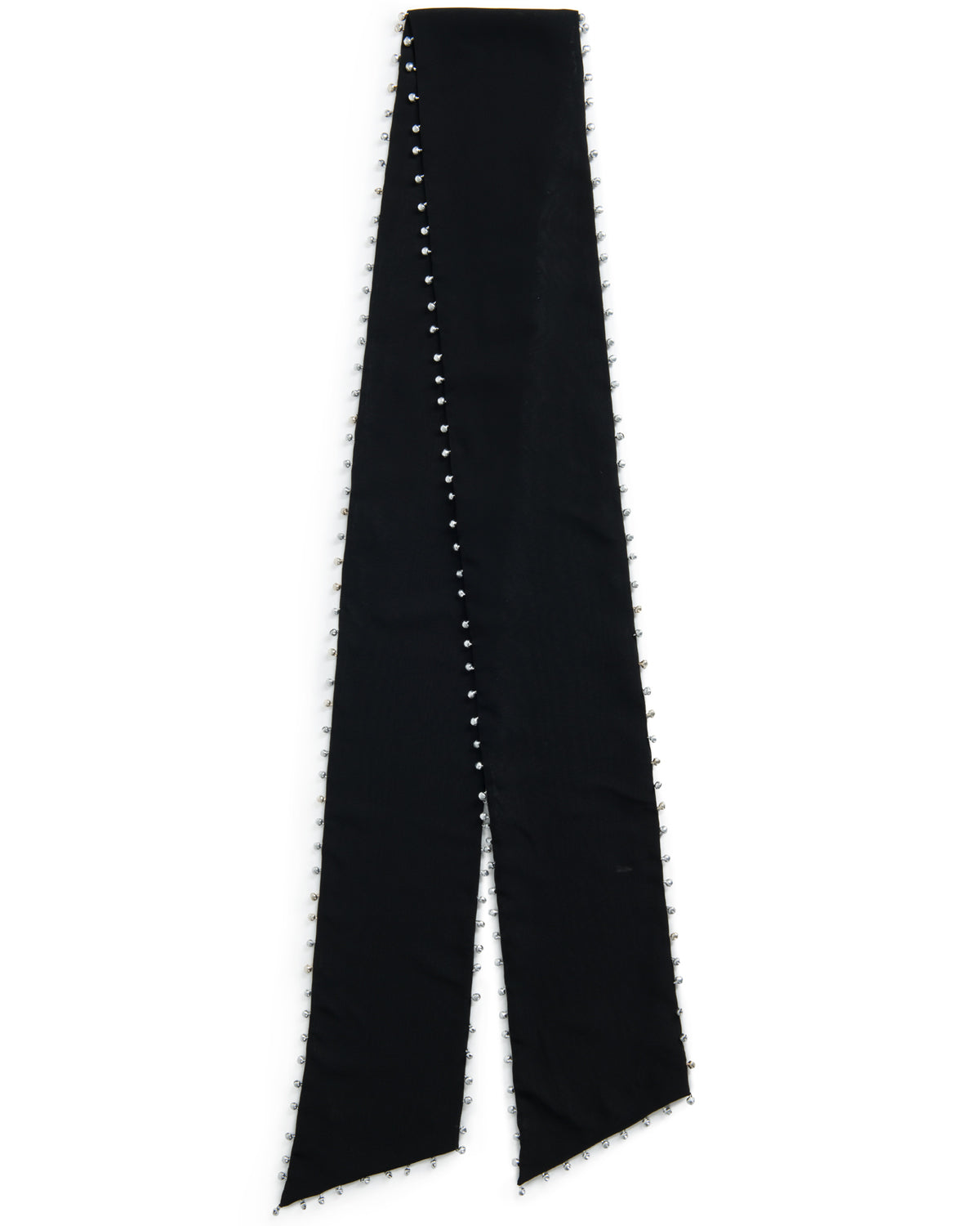 Suzi Black Silk Embellished Scarf