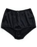 Sheena Black High Waist Silk Satin Knickers