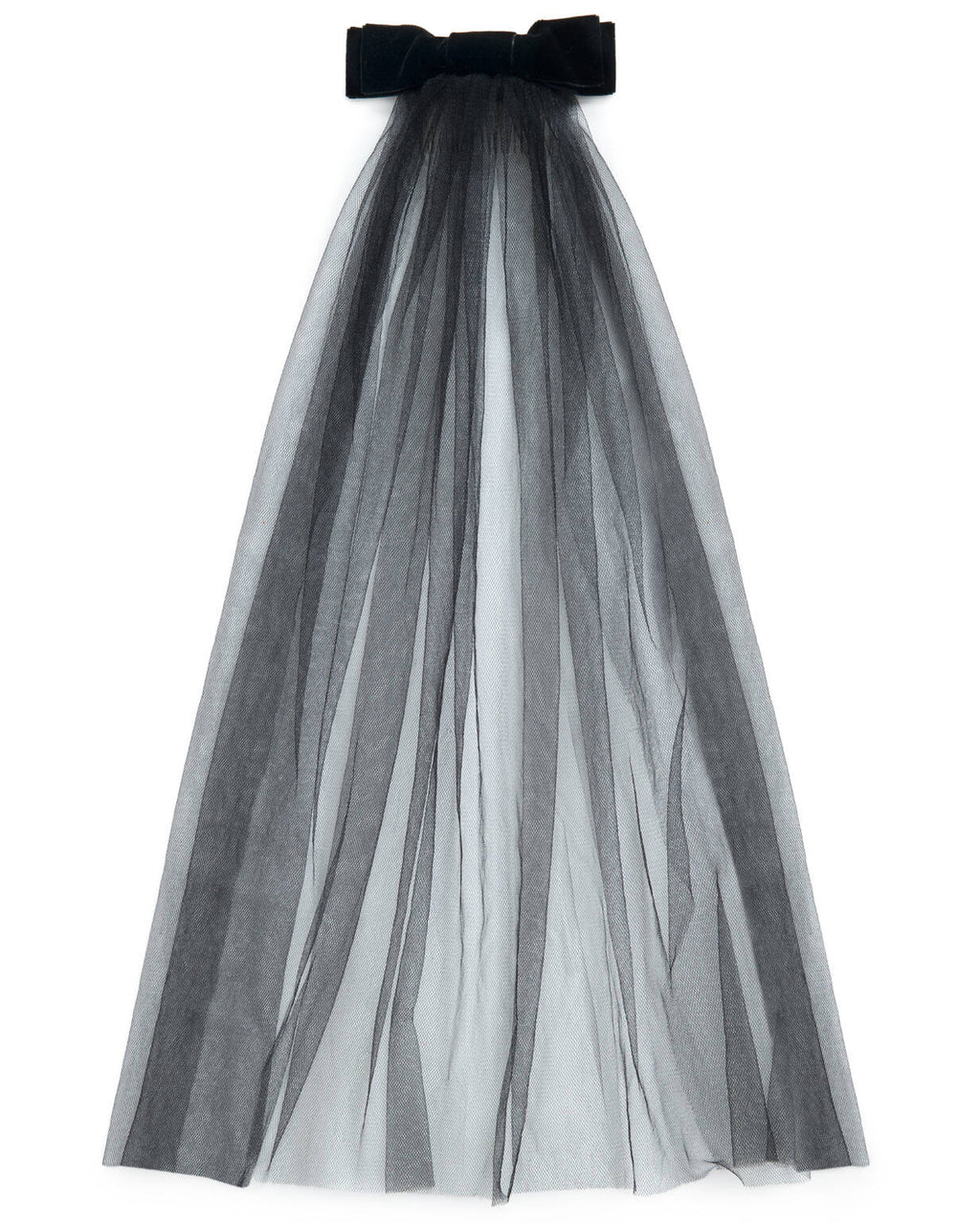 Priscilla Black Velvet Bow Veil