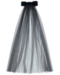 Priscilla Black Velvet Bow Veil