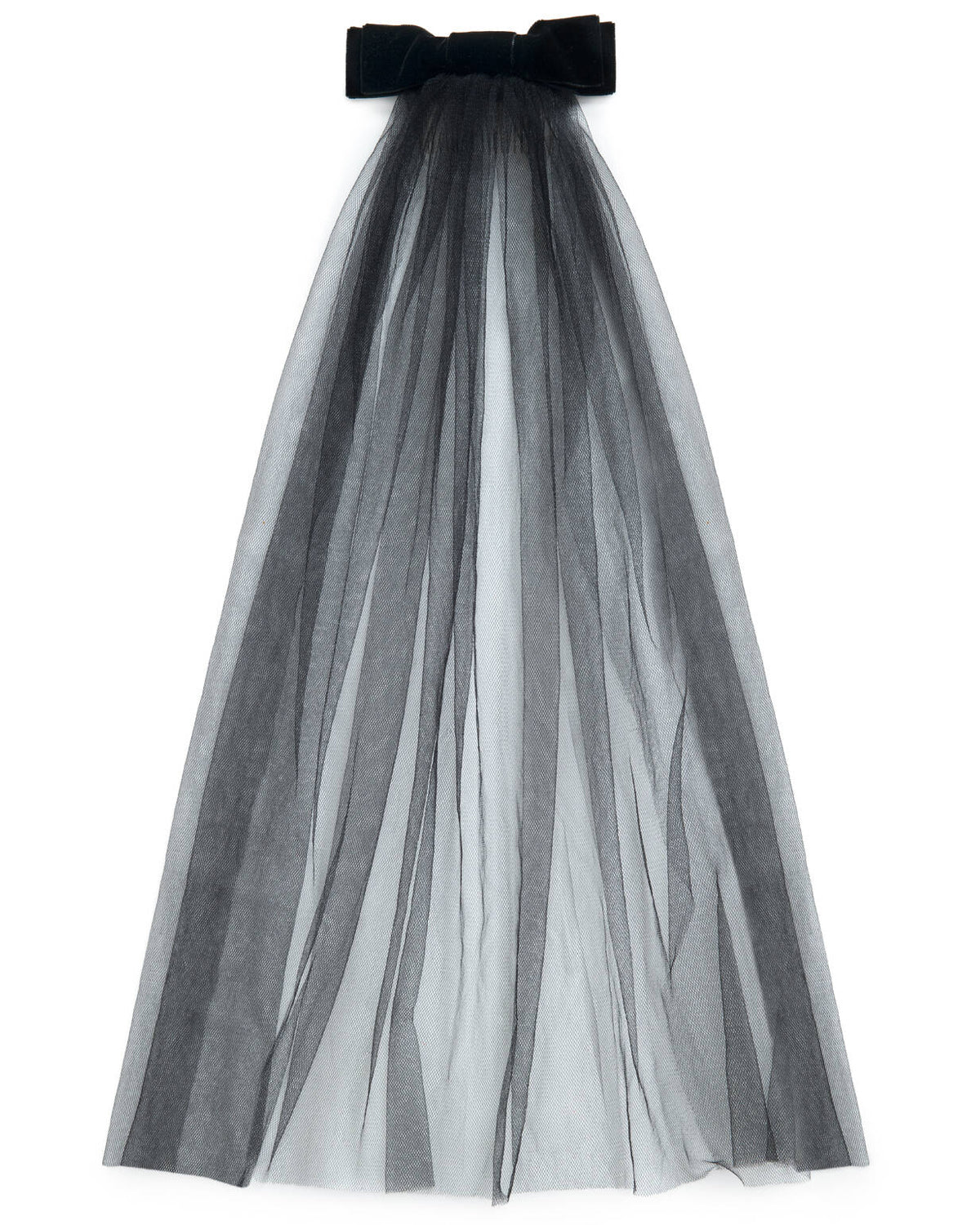 Priscilla Black Velvet Bow Veil