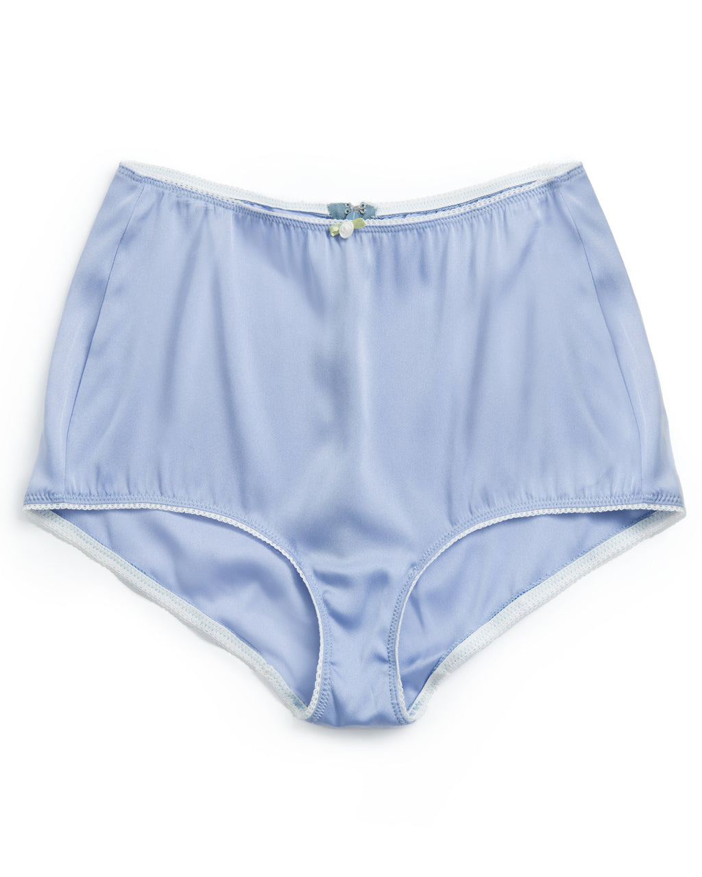 Sheena Cornflower Blue High Waist Silk Satin Knickers