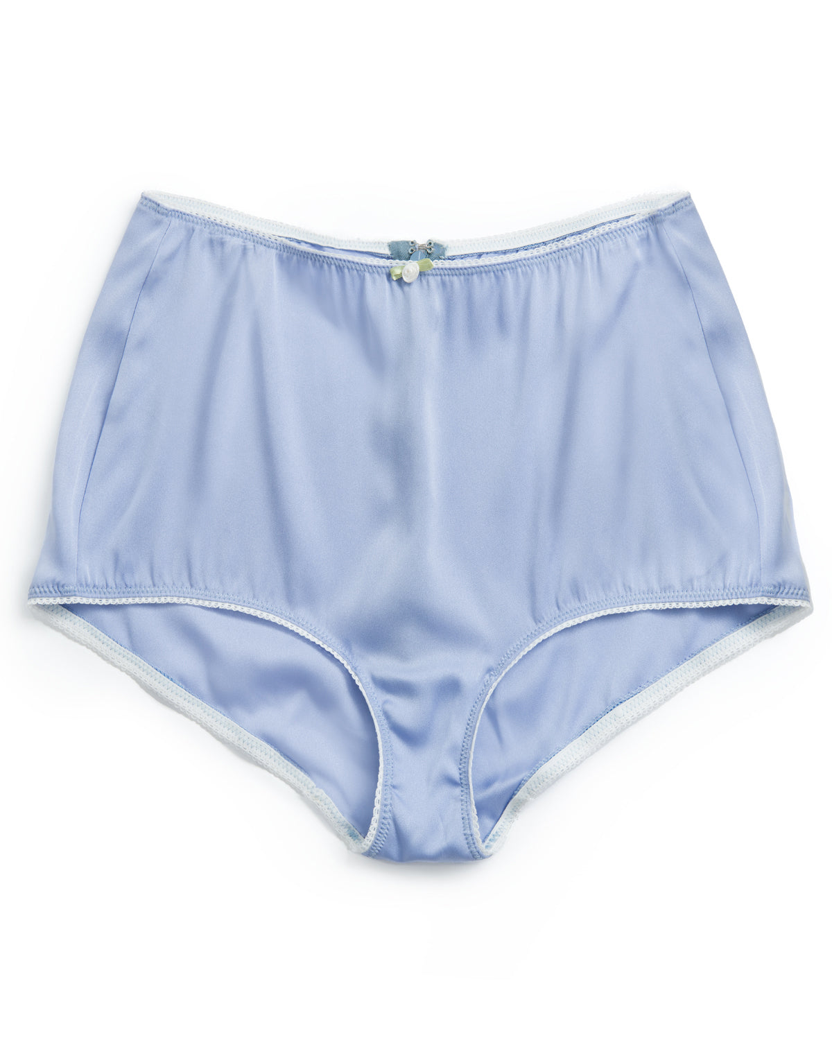 Sheena Cornflower Blue High Waist Silk Satin Knickers