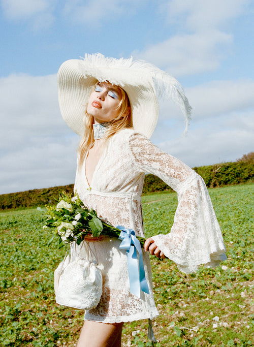 Courtney Lace Bias Cut Mini Dress