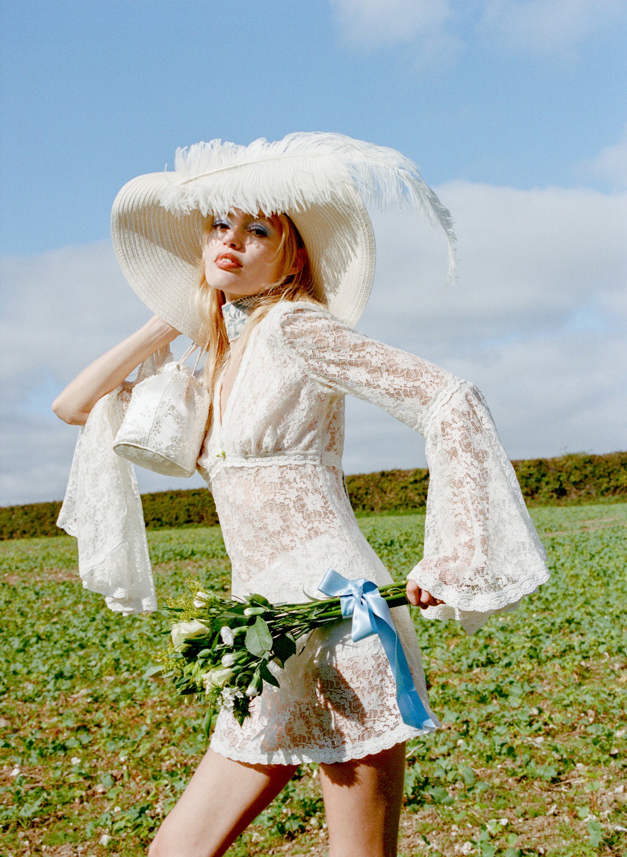 Courtney Lace Bias Cut Mini Dress