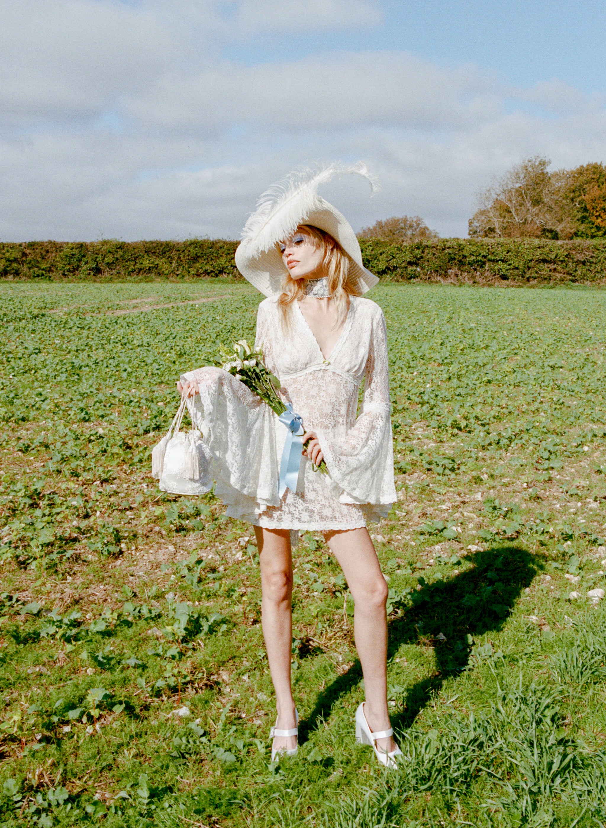 Courtney Lace Bias Cut Mini Dress