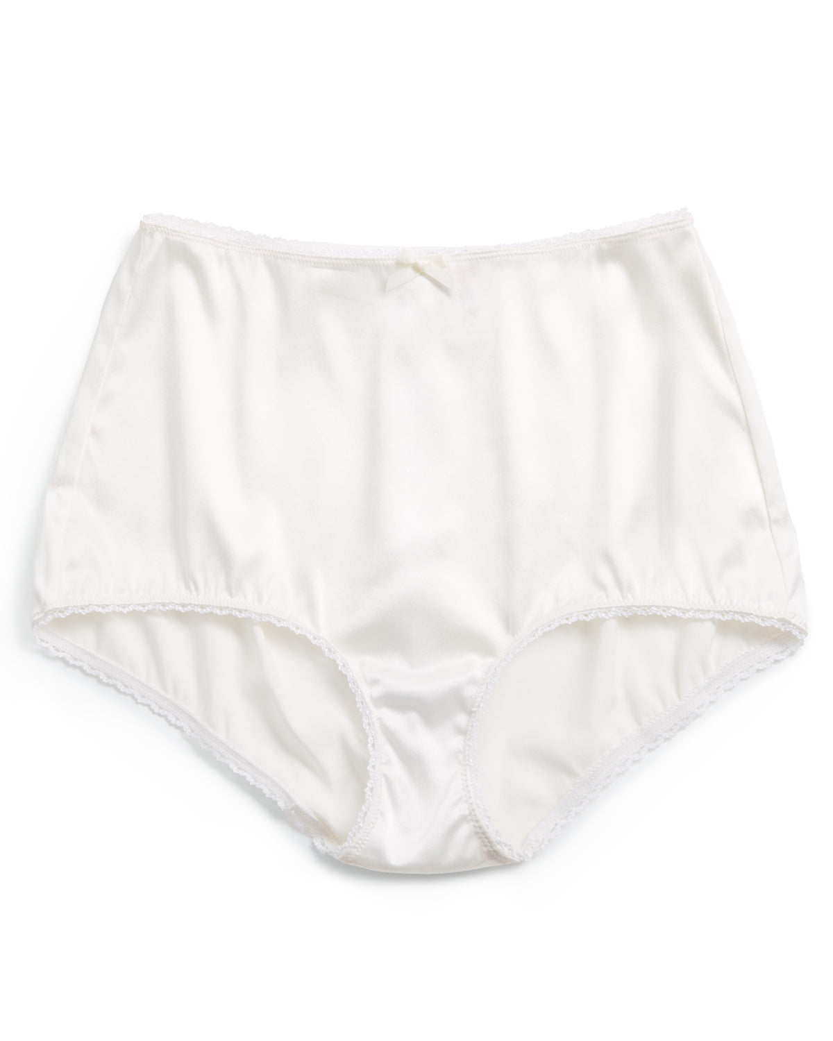 Sheena Ivory High Waist Silk Satin Knickers