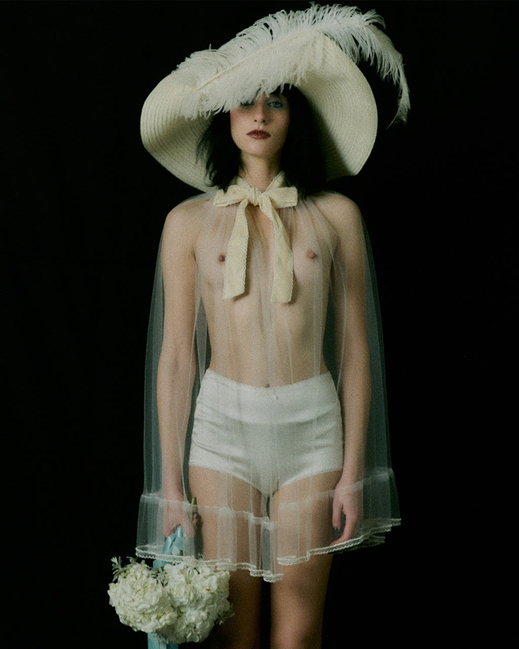 Sheena Ivory High Waist Silk Satin Knickers