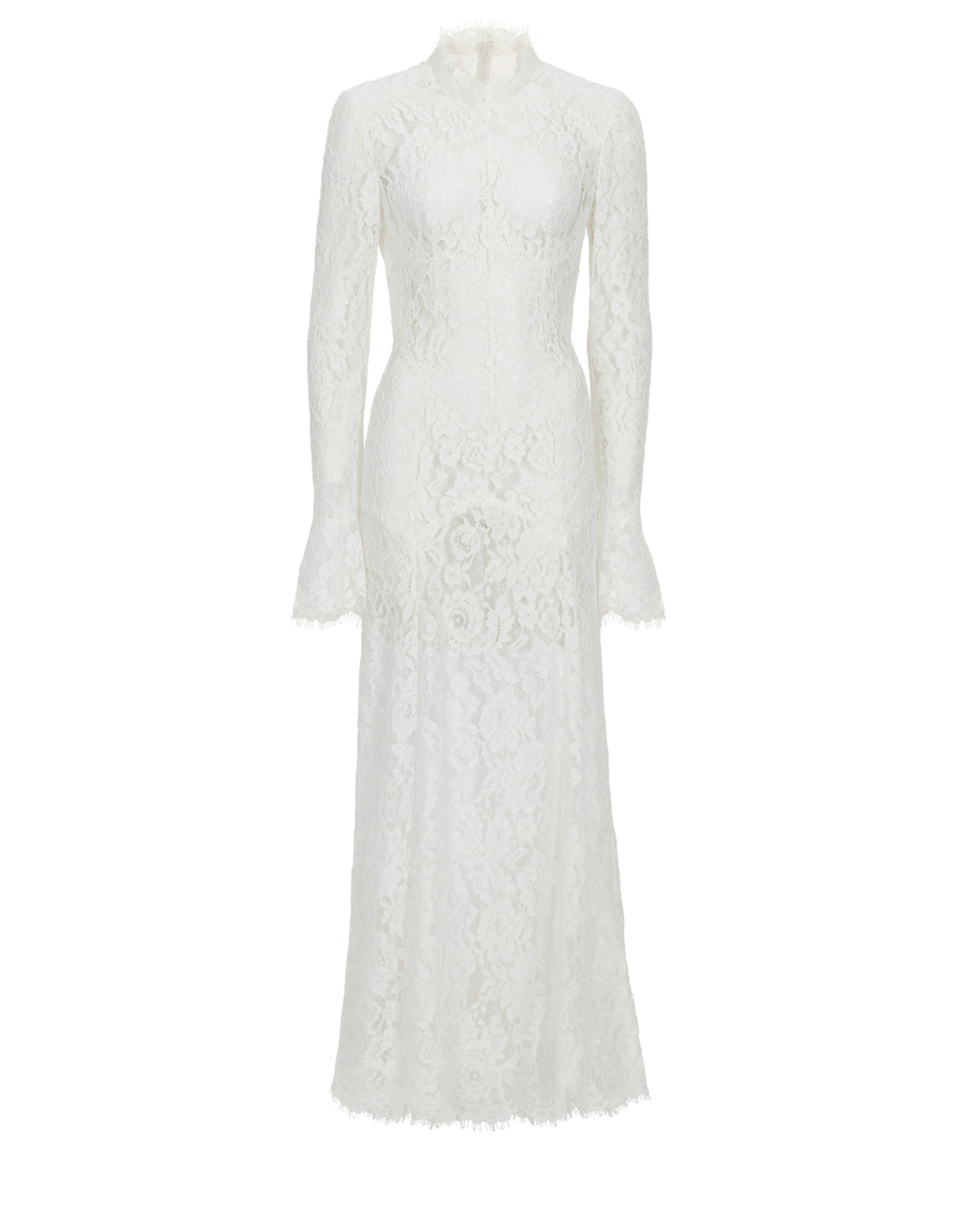 Nico Ivory Lace Panelled Dress