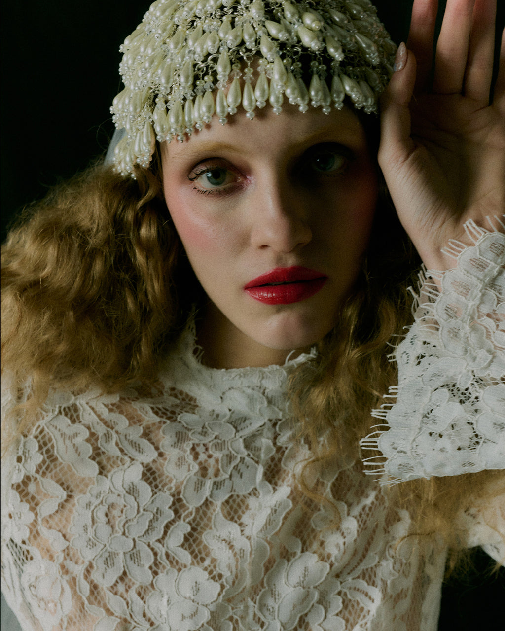 Nico Ivory Lace Panelled Dress