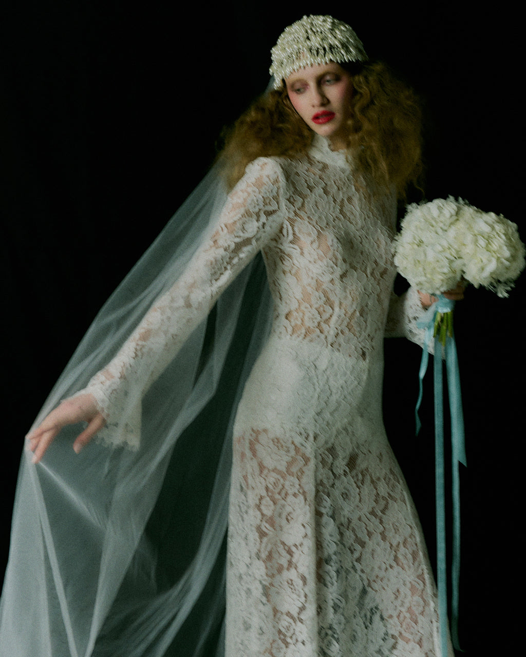 Nico Ivory Lace Panelled Dress