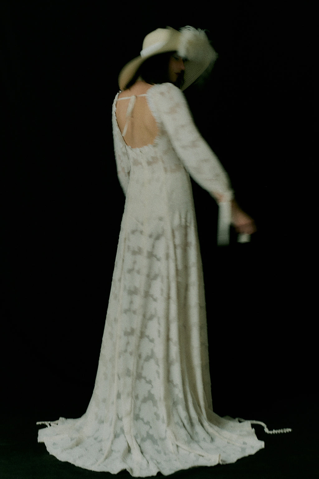 Stevie Ivory Floral Devoré Maxi Dress