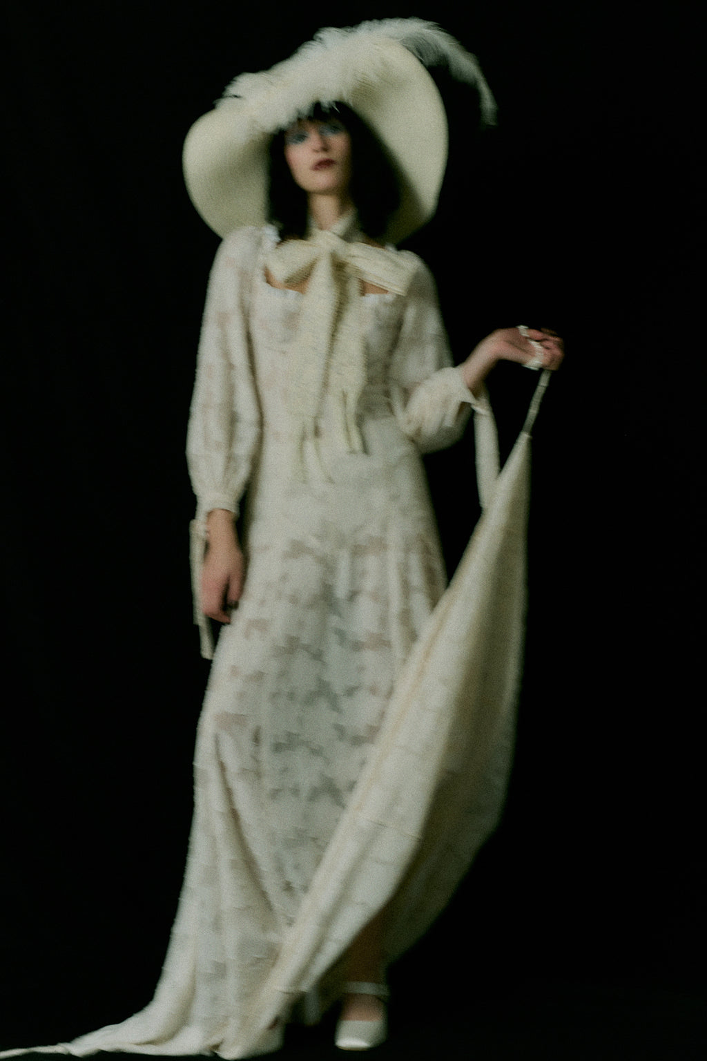 Stevie Ivory Floral Devoré Maxi Dress