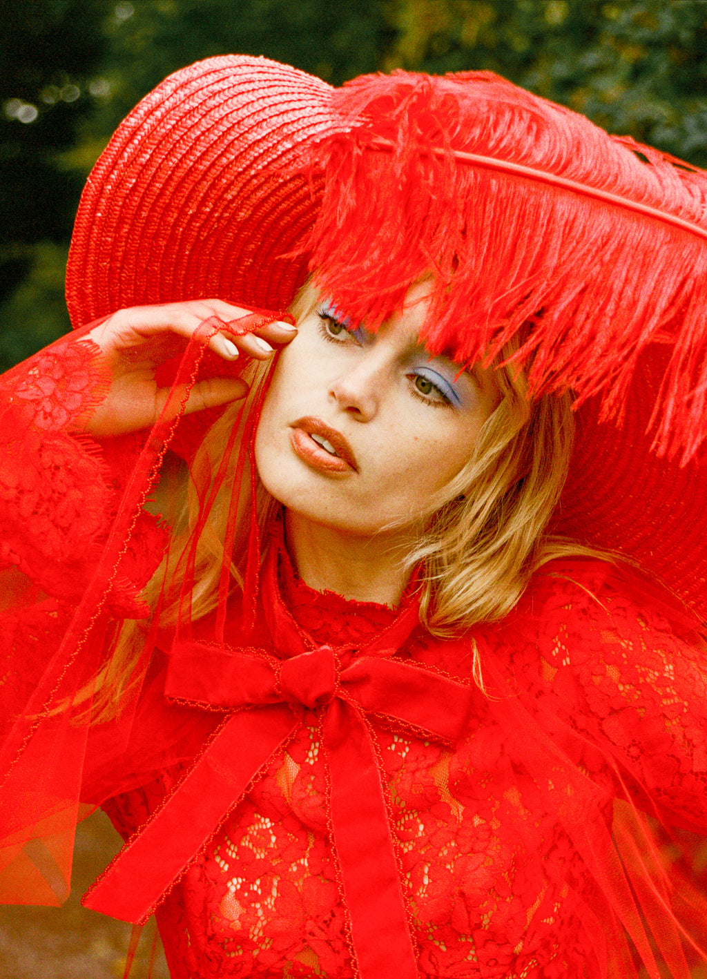 Nico Red Lace Panelled Dress