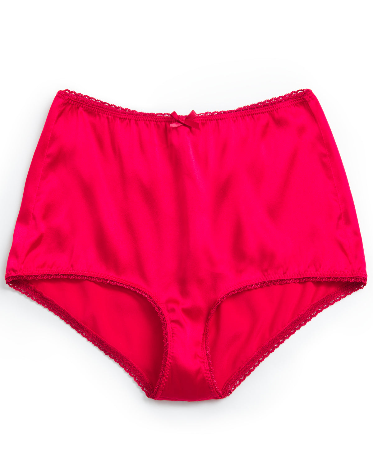 Sheena Red High Waist Silk Satin Knickers