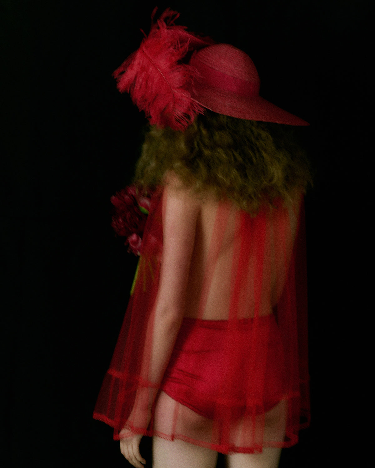 Sheena Red High Waist Silk Satin Knickers