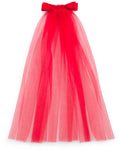 Priscilla Red Velvet Bow Veil